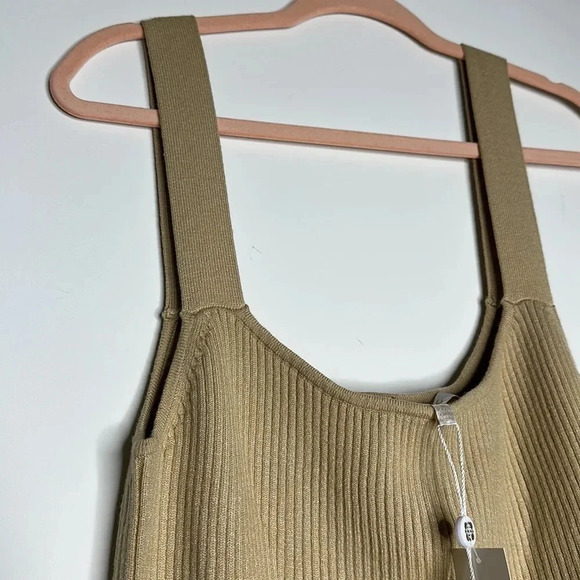 WAYF Gillian Tan Sleeveless Rib Knit Dress | 2X | NWT - Picture 6 of 6